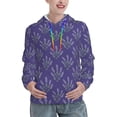thumbnail image 1 of Daiia Lavender Flowers Pattern Women's Fashion Hoodies & Sweatshirts with Kangaroo Pocket Hooded Sweatshirt with Eye-catching Drawstrings-XX-Large, 1 of 7