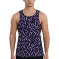 thumbnail image 1 of Daiia Lavender Flowers Printed Men's Quick Dry Fit Muscle Tank Top Slim-Fit Tank Workout Tank Top Lightweight Sports Tank Top-Small, 1 of 7