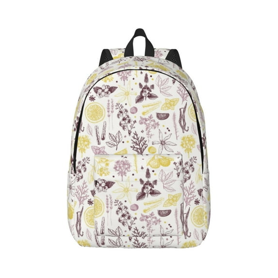 Daiia Lavender Flowers Vintage Canvas Backpack for Men and Women ,Hiking Backpack,Travel Laptop Bag for School,Large Capacity Backpack