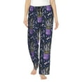 thumbnail image 1 of Daiia Lavender Flowers Women's Sleep Pant with Pockets and Drawstring,Pajama Pants-Medium, 1 of 9