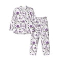 thumbnail image 1 of Daiia Lavender Flowers for Men's Long-Sleeved Pajama Set – Soft & Comfortable Sleepwear Button-Up Pajamas Cozy Lounge Wear-Medium, 1 of 7