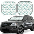 thumbnail image 1 of Daiia Leaf Print Green 2PCS Car Windshield Sun Shade, Foldable Sun Shield for Car Front Window, Auto Sun Blocker Visor Protector Universal for Truck SUV Pickup-Medium, 1 of 7