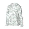 thumbnail image 1 of Daiia Leaf Print UPF 50+ Sun Protection Hoodie Jacket Lightweight Long Sleeve Sun Shirt for Women Men with Pocket Hiking Outdoor-Small, 1 of 7