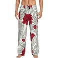 thumbnail image 1 of Daiia Leaves And Anemone Men's Sleep Pant with Pockets and Drawstring,Pajama Pants-X-Large, 1 of 9