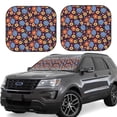 thumbnail image 1 of Daiia Leaves Flower 2PCS Car Windshield Sun Shade, Foldable Sun Shield for Car Front Window, Auto Sun Blocker Visor Protector Universal for Truck SUV Pickup-Large, 1 of 7