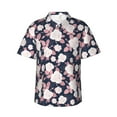 thumbnail image 1 of Daiia Leaves Flower Hawaiian Shirt for Men Gentle Cotton Regular Short Sleeve Casual-3X-Large, 1 of 9