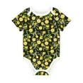 thumbnail image 1 of Daiia Lemon Fruits Flowers Leaves Printed Unisex-Baby Short Sleeve Onesies Bodysuits Baby Climbing Clothes Soft and Comfortable Romper with Expandable Shoulder Design-3 Months, 1 of 8