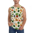 thumbnail image 1 of Daiia Lemon Fruits Vegetables Printed Men's Tank Tops,Casual Soft Sleeveless Gym Muscle Shirts Bodybuilding Tee-XX-Large, 1 of 8