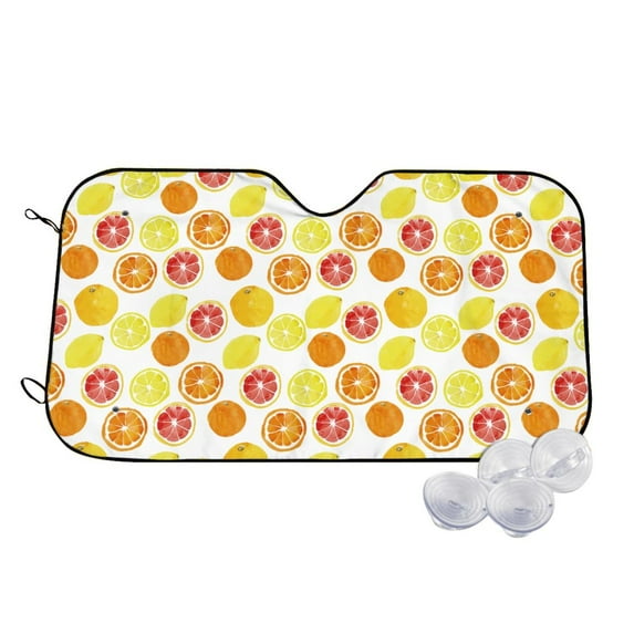 Daiia Lemon Orange Windshield Sun Shade for Car SUV Truck ( ), Car Sun Shade Windshield, Car Shades for Front Windows, Sunshade for Car Windshield