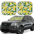 thumbnail image 1 of Daiia Lemon Seamless Pattern Oil Painting Effect 2PCS Car Windshield Sun Shade, Foldable Sun Shield for Car Front Window, Auto Sun Blocker Visor Protector Universal for Truck SUV Pickup-Medium, 1 of 7