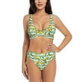 thumbnail image 1 of Daiia Lemon Women's Bikini Set Two Piece Swimsuit High Waisted Bikini Adjustable Straps Bikini Perfect for Beach, Pool, and Summer Vacation-Large, 1 of 9