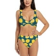 thumbnail image 1 of Daiia Lemon Women's Bikini Set Two Piece Swimsuit High Waisted Bikini Adjustable Straps Bikini Perfect for Beach, Pool, and Summer Vacation-Small, 1 of 9