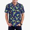 thumbnail image 1 of Daiia Lemons And Chili Pattern Men’s Polo Shirts,Solid Deck Shirt,Classic Fit, Breathable Cotton Polo for Casual and Sport Wear-3X-Large, 1 of 7