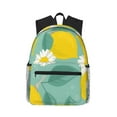 thumbnail image 1 of Daiia Lemons Chamomile Flowers And Leaves School Backpack for Men Women, Unisex Large Waterproof Bookbag Schoolbag Casual Daypack for High School/College/Teens/Travel/Work Black, 1 of 8