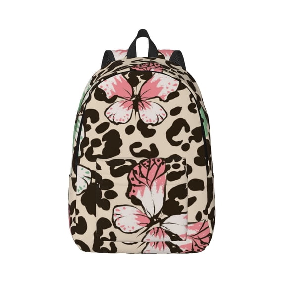 Daiia Leopard Dots Vintage Canvas Backpack for Men and Women ,Hiking Backpack,Travel Laptop Bag for School,Large Capacity Backpack