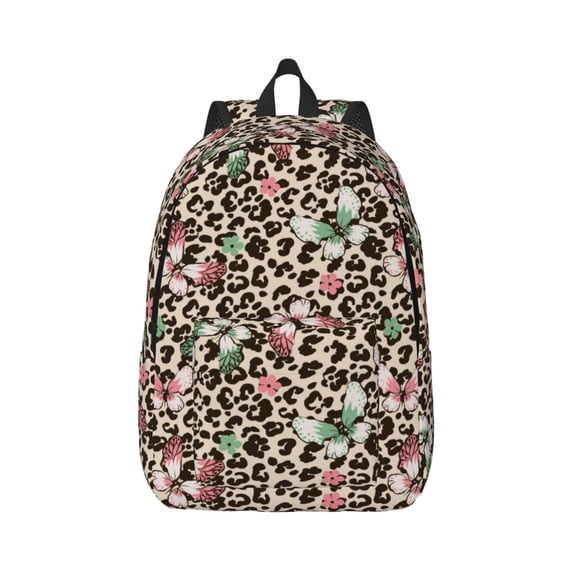 Daiia Leopard Dots Vintage Canvas Backpack for Men and Women ,Hiking Backpack,Travel Laptop Bag for School,Large Capacity Backpack
