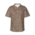 thumbnail image 1 of Daiia Leopard Print-2 Hawaiian Shirt for Men Gentle Cotton Regular Short Sleeve Casual-X-Large, 1 of 9