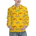thumbnail image 1 of Daiia Leopard Print Pattern Women's Fashion Hoodies & Sweatshirts with Kangaroo Pocket Hooded Sweatshirt with Eye-catching Drawstrings-Small, 1 of 7