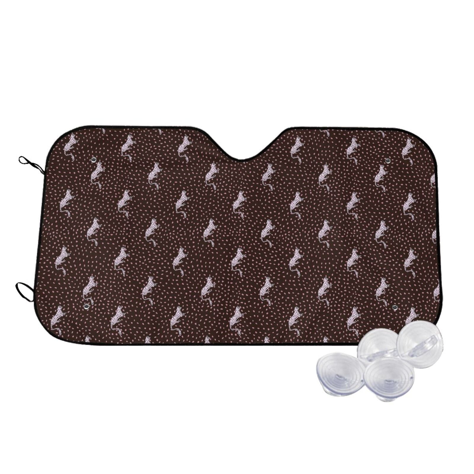 Daiia Leopard Print Windshield Sun Shade for Car SUV Truck (Medium ), Car Sun Shade Windshield ...