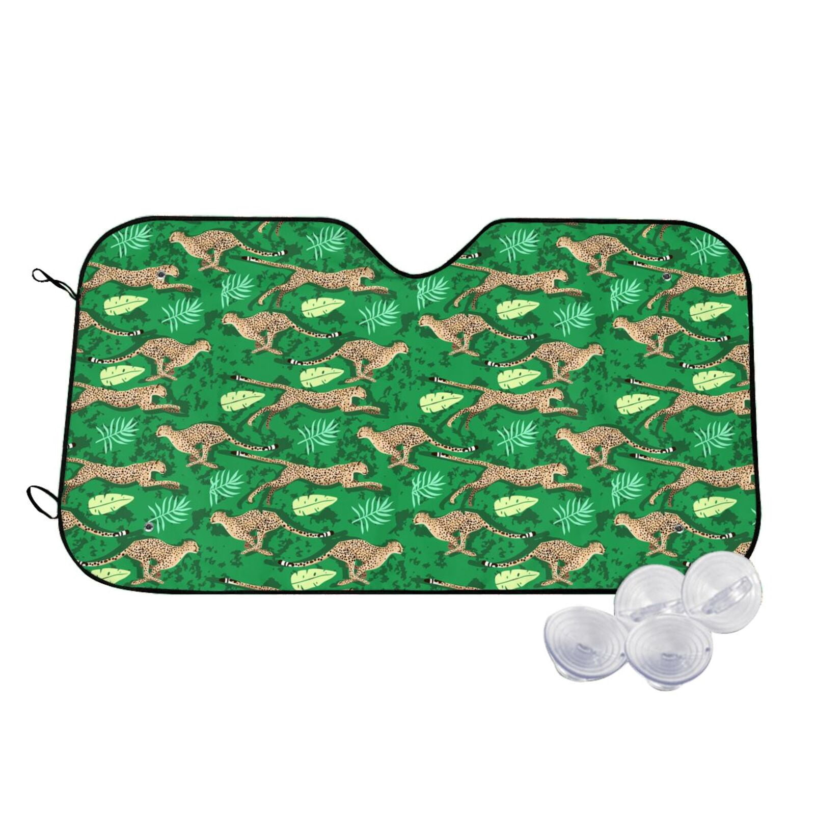 Daiia Leopard Print Windshield Sun Shade for Car SUV Truck (Medium ), Car Sun Shade Windshield ...