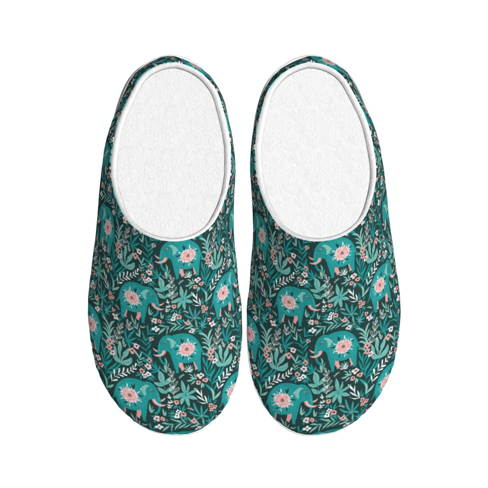 Tropical Elephant Print Premium Home Slippers main image 0