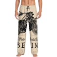 thumbnail image 1 of Daiia Let The Adventure Begin Men's Sleep Pant with Pockets and Drawstring,Pajama Pants-Medium, 1 of 9