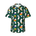 thumbnail image 1 of Daiia Lgbt Penguin Hawaiian Shirt for Men Gentle Cotton Regular Short Sleeve Casual-X-Large, 1 of 9