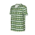 thumbnail image 1 of Daiia Light Green Squares Mens Baseball Jersey Button Down Shirts Short Sleeve Sports Uniforms-Small, 1 of 9
