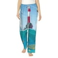 thumbnail image 1 of Daiia Lighthouse Sea Port Women's Sleep Pant with Pockets and Drawstring,Pajama Pants-XX-Large, 1 of 9