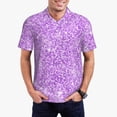 thumbnail image 1 of Daiia Lilac Glittering Pattern Men’s Polo Shirts,Solid Deck Shirt,Classic Fit, Breathable Cotton Polo for Casual and Sport Wear-Medium, 1 of 7