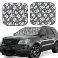 thumbnail image 1 of Daiia Lilies Flowers 2PCS Car Windshield Sun Shade, Foldable Sun Shield for Car Front Window, Auto Sun Blocker Visor Protector Universal for Truck SUV Pickup-Medium, 1 of 7