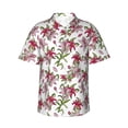 thumbnail image 1 of Daiia Lilies Flowers Hawaiian Shirt for Men Gentle Cotton Regular Short Sleeve Casual-Small, 1 of 9