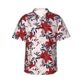 thumbnail image 1 of Daiia Lilies Flowers Hawaiian Shirt for Men Gentle Cotton Regular Short Sleeve Casual-X-Large, 1 of 9