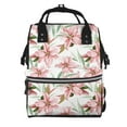 Daiia Lilies Flowers Large Capacity Baby Bag Waterproof Stylish Diaper