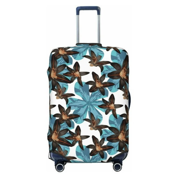 Daiia Lilies Flowers Luggage Cover, Thickened Washable Travel Luggage Covers, Elastic Unique Baggage Covers for 18-20 inch Luggage-Small