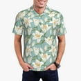 thumbnail image 1 of Daiia Lilies Flowers Pattern Men’s Polo Shirts,Solid Deck Shirt,Classic Fit, Breathable Cotton Polo for Casual and Sport Wear-4X-Large, 1 of 9