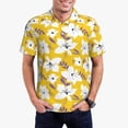 thumbnail image 1 of Daiia Lilies Flowers Pattern Men’s Polo Shirts,Solid Deck Shirt,Classic Fit, Breathable Cotton Polo for Casual and Sport Wear-Large, 1 of 7