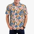 thumbnail image 1 of Daiia Lilies Flowers Pattern Men’s Polo Shirts,Solid Deck Shirt,Classic Fit, Breathable Cotton Polo for Casual and Sport Wear-Medium, 1 of 9