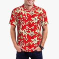 thumbnail image 1 of Daiia Lilies Flowers Pattern Men’s Polo Shirts,Solid Deck Shirt,Classic Fit, Breathable Cotton Polo for Casual and Sport Wear-Small, 1 of 7