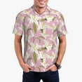 thumbnail image 1 of Daiia Lilies Flowers Pattern Men’s Polo Shirts,Solid Deck Shirt,Classic Fit, Breathable Cotton Polo for Casual and Sport Wear-Small, 1 of 9