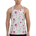 thumbnail image 1 of Daiia Lilies Flowers Printed Men's Quick Dry Fit Muscle Tank Top Slim-Fit Tank Workout Tank Top Lightweight Sports Tank Top-Large, 1 of 7