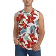 thumbnail image 1 of Daiia Lilies Flowers Printed Men's Tank Tops,Casual Soft Sleeveless Gym Muscle Shirts Bodybuilding Tee-Small, 1 of 8