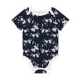 thumbnail image 1 of Daiia Lilies Flowers Printed Unisex-Baby Short Sleeve Onesies Bodysuits Baby Climbing Clothes Soft and Comfortable Romper with Expandable Shoulder Design-3 Months, 1 of 1