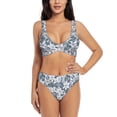 thumbnail image 1 of Daiia Lilies Flowers Women's Bikini Set Two Piece Swimsuit High Waisted Bikini Adjustable Straps Bikini Perfect for Beach, Pool, and Summer Vacation-Large, 1 of 9
