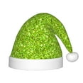 thumbnail image 1 of Daiia Lime green glitter Print Christmas Knitted Beanie Hat, Large Knit Hat Xmas Small Gifts For Boys Girls Child Infant, 1 of 6
