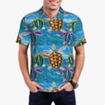 thumbnail image 1 of Daiia Little Sea Turtles Pattern Men’s Polo Shirts,Solid Deck Shirt,Classic Fit, Breathable Cotton Polo for Casual and Sport Wear-XX-Large, 1 of 7