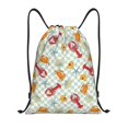 thumbnail image 1 of Daiia Lobster Sea Shell Pattern Drawstring Backpack, Gym Bag, Lightweight Backpack, Water-Resistant Bag Travel Sports Backpack, Fitness Bag, Yoga Bag-Small, 1 of 6