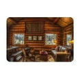 thumbnail image 1 of Daiia Log Cabin Inside Front Door Mat, Heavy Duty Durable Welcome Mat for Outdoor Indoor, Dirt Trapper Waterproof Super Absorbent Door Mat, 16" x 24", 1 of 9