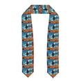 thumbnail image 1 of Daiia Lone Cowboy Desert Scene Pattern Graduation Shawl Stole – Satin Graduation Stole Academic Stole Non-Slip Design-Flattened, 1 of 7