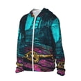 thumbnail image 1 of Daiia Lost Golden Key UPF 50+ Sun Protection Hoodie Jacket Lightweight Long Sleeve Sun Shirt for Women Men with Pocket Hiking Outdoor-Small, 1 of 7